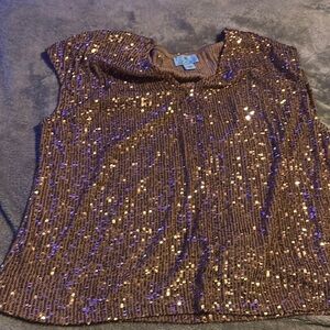 CeCe Sequin Embellished Blouse